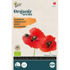 Aanbiedingen Tuin Bliss Winkel 10 Organic Papaver Rhoeas Red BIO