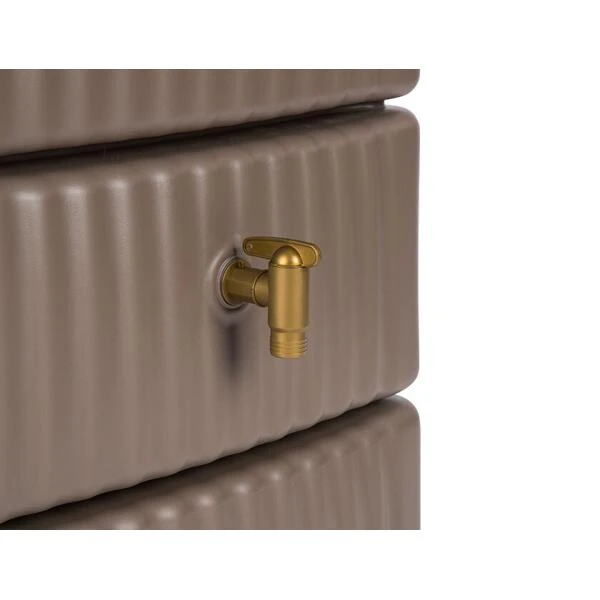 Regenton Muurmodel Slim 650 Liter + Kraan - Taupe 2 Regenton Muurmodel Slim 650 Liter + Kraan - Taupe - Afbeelding 2