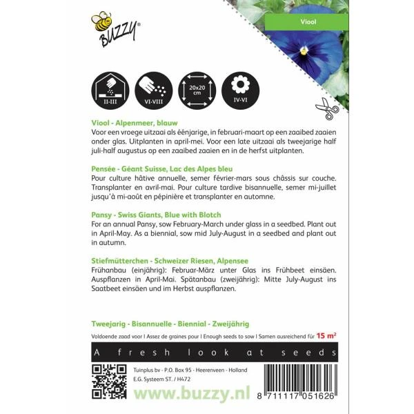 Viola Wittrockiana Alpenmeer 2 Viola Wittrockiana Alpenmeer - Afbeelding 2