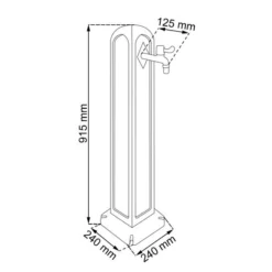 Waterzuil Met Kraan En Aansluiting - Zwart -Aanbiedingen Tuin Bliss Winkel waterzuil zwart 1549709948 4 600